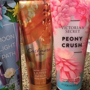 Bath and bodyworks lotion and one Victoria Secrets